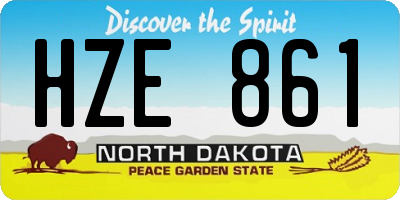 ND license plate HZE861