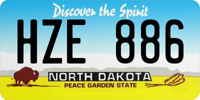 ND license plate HZE886