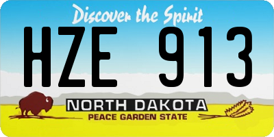 ND license plate HZE913