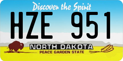 ND license plate HZE951