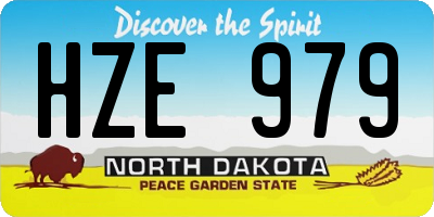 ND license plate HZE979