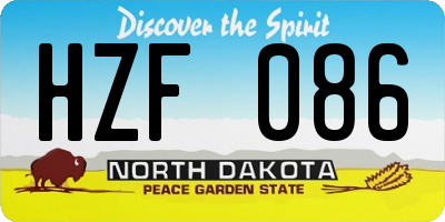 ND license plate HZF086