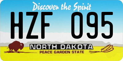 ND license plate HZF095