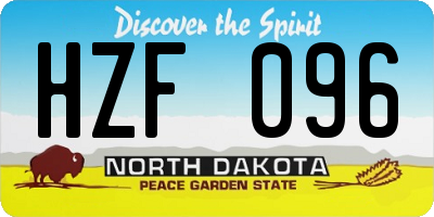 ND license plate HZF096