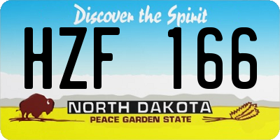 ND license plate HZF166