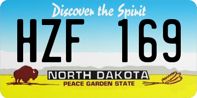 ND license plate HZF169