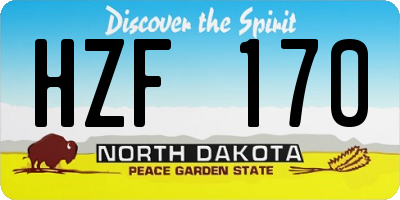 ND license plate HZF170