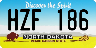ND license plate HZF186