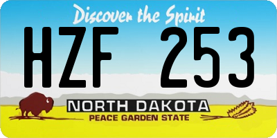 ND license plate HZF253