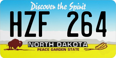 ND license plate HZF264