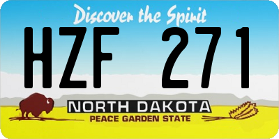 ND license plate HZF271