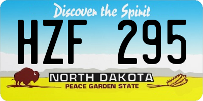 ND license plate HZF295