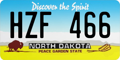 ND license plate HZF466