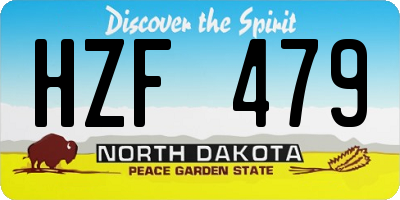 ND license plate HZF479