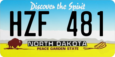ND license plate HZF481