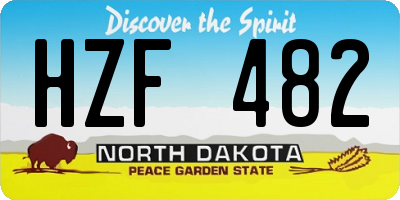 ND license plate HZF482