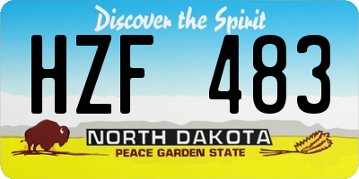 ND license plate HZF483