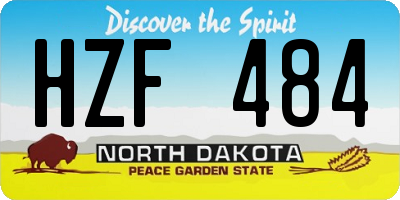 ND license plate HZF484