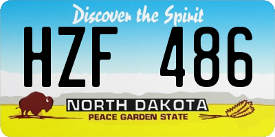 ND license plate HZF486