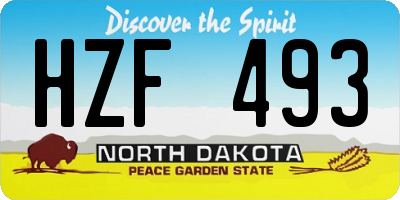 ND license plate HZF493