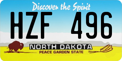 ND license plate HZF496