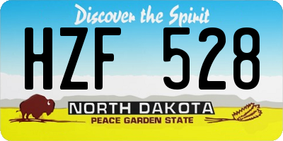 ND license plate HZF528
