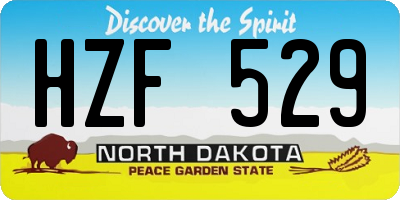 ND license plate HZF529