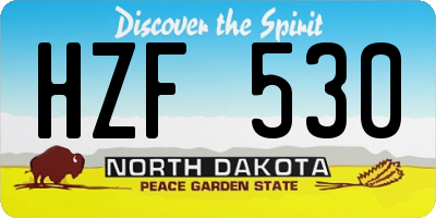 ND license plate HZF530