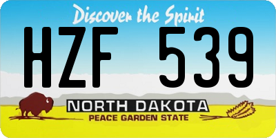 ND license plate HZF539