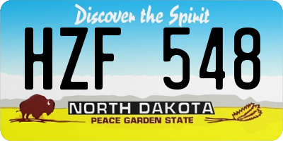 ND license plate HZF548