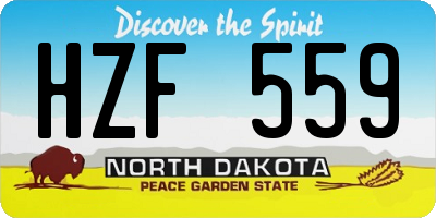 ND license plate HZF559