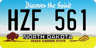 ND license plate HZF561