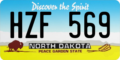 ND license plate HZF569