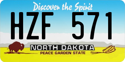 ND license plate HZF571