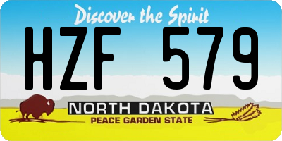 ND license plate HZF579