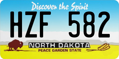 ND license plate HZF582
