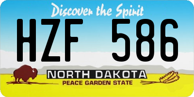 ND license plate HZF586