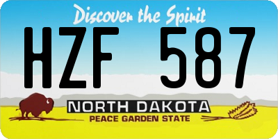 ND license plate HZF587