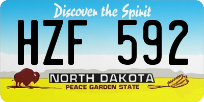 ND license plate HZF592