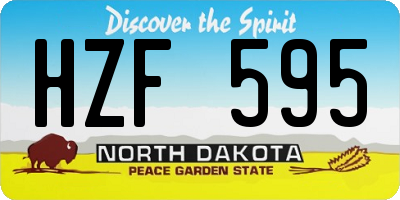 ND license plate HZF595