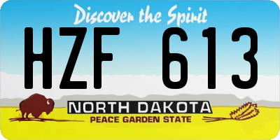 ND license plate HZF613