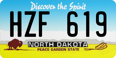 ND license plate HZF619