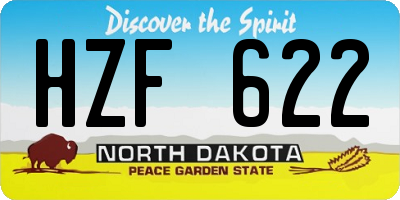 ND license plate HZF622