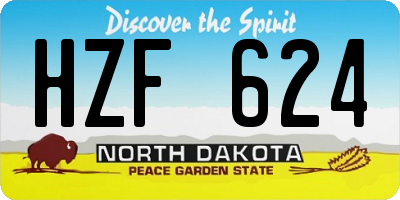 ND license plate HZF624