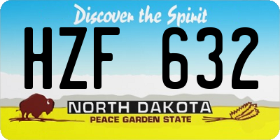 ND license plate HZF632