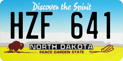 ND license plate HZF641