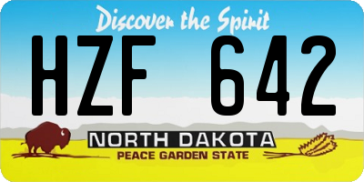 ND license plate HZF642