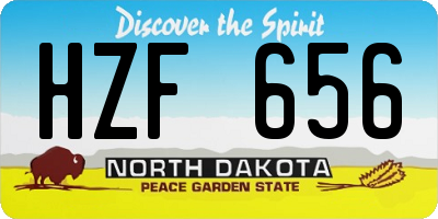 ND license plate HZF656