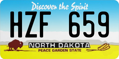 ND license plate HZF659