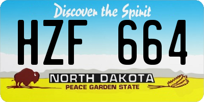 ND license plate HZF664